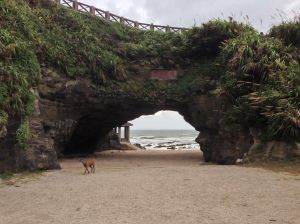 This natural arch was carved over time as the inward and outward movement of the tides eroded the bottom of this land mass, leaving behind an archway when the land was subsequently pushed upward.